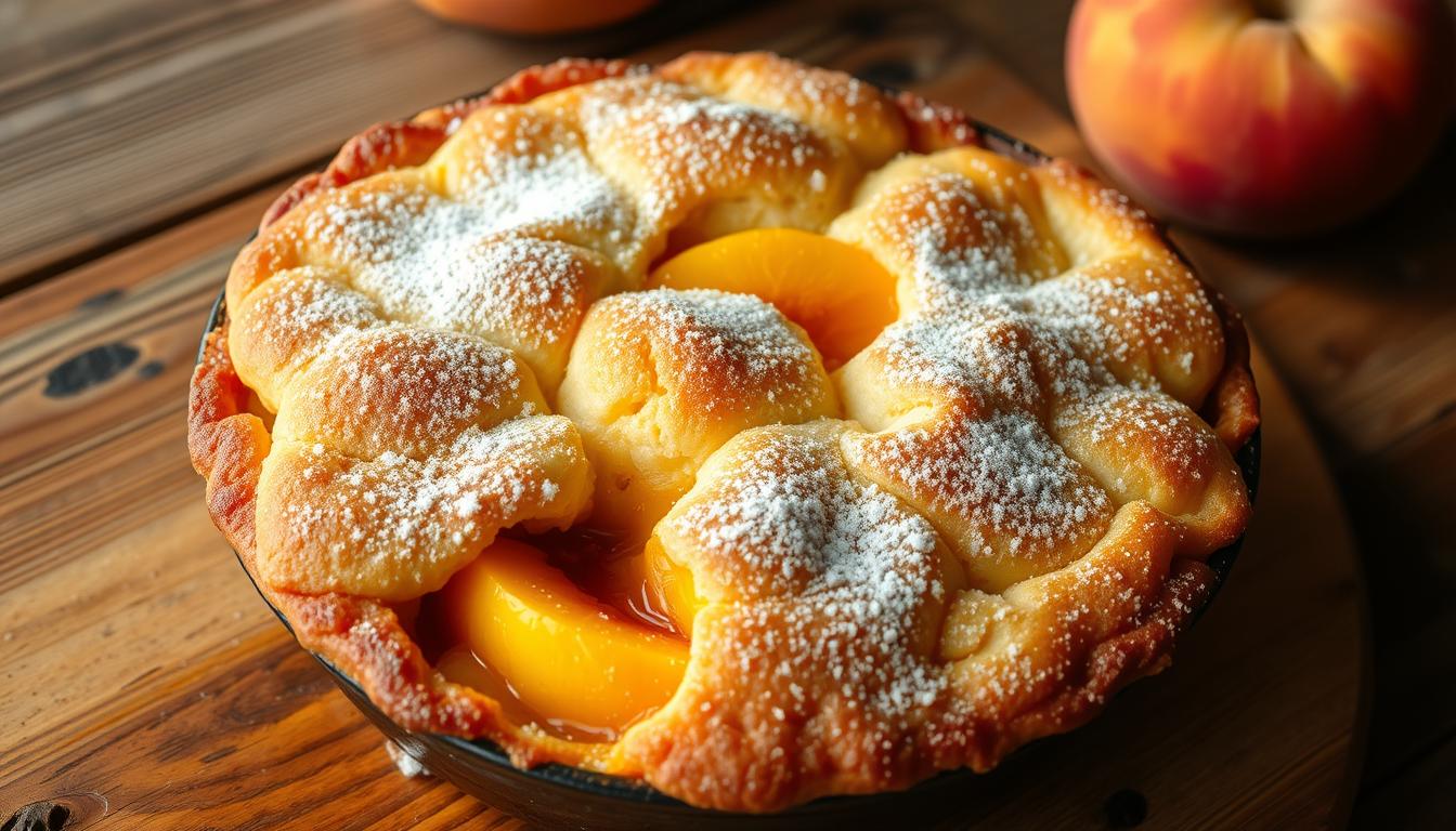canned peach cobbler