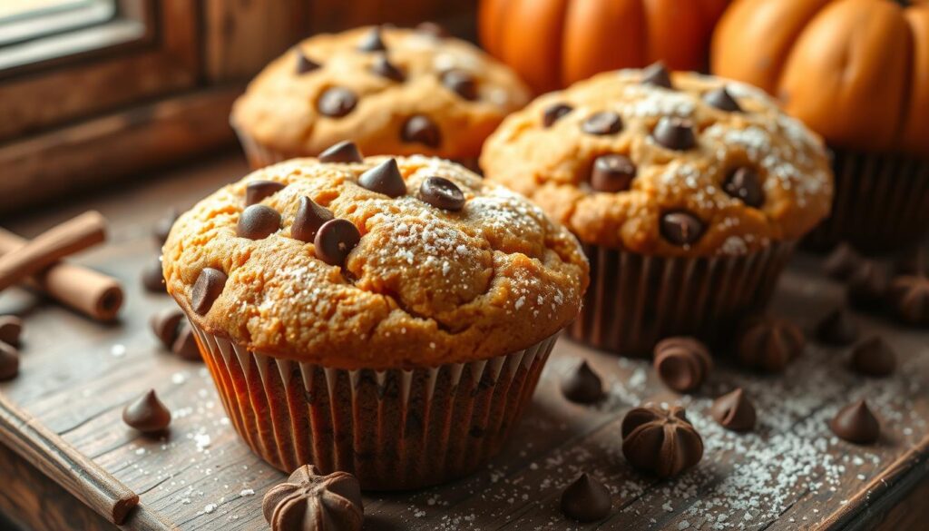 pumpkin chocolate chip muffins